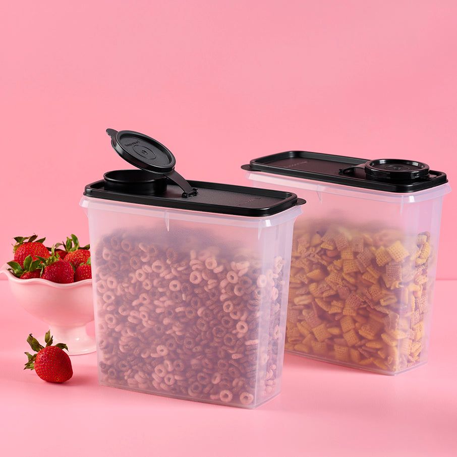 Tupperware Cereal Storers Black Dry Storage | WKTSH3916