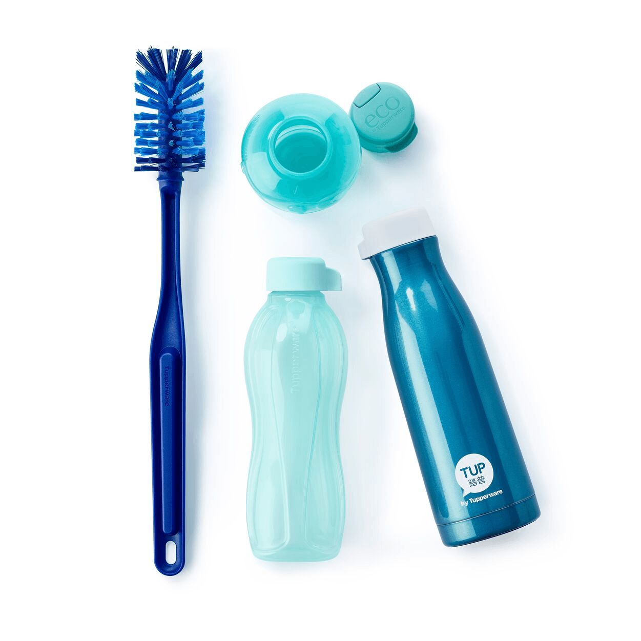 Tupperware Eco Bottle Brush Blue Vizespalackok | IKMGX5164