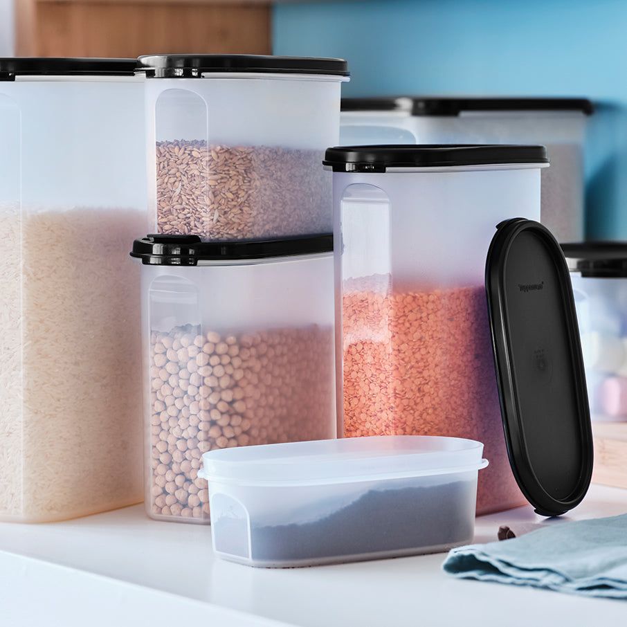 Tupperware Modular Mates Oval 1 Black Dry Storage | ZBXHU9162