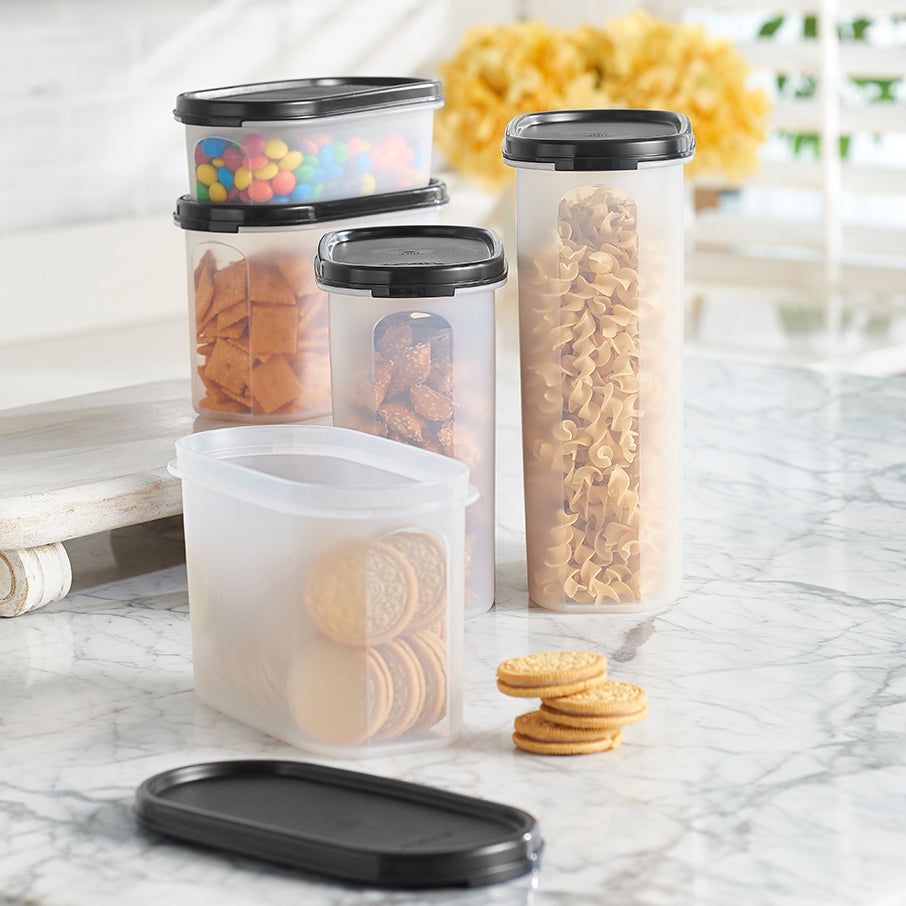 Tupperware Modular Mates Oval 2 Black Dry Storage | UYNSG0237