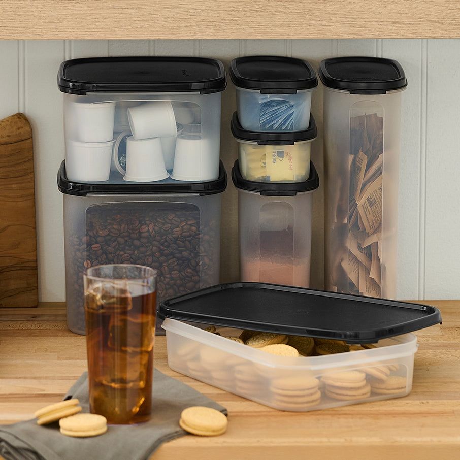 Tupperware Modular Mates Rectangular 1 Black Dry Storage | UVIJX4163