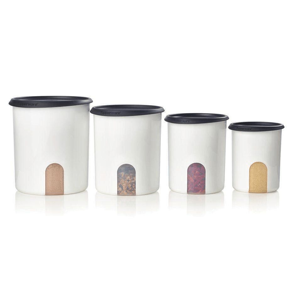 Tupperware One Touch Reminder Canister Set Dry Storage | HXEOP0135